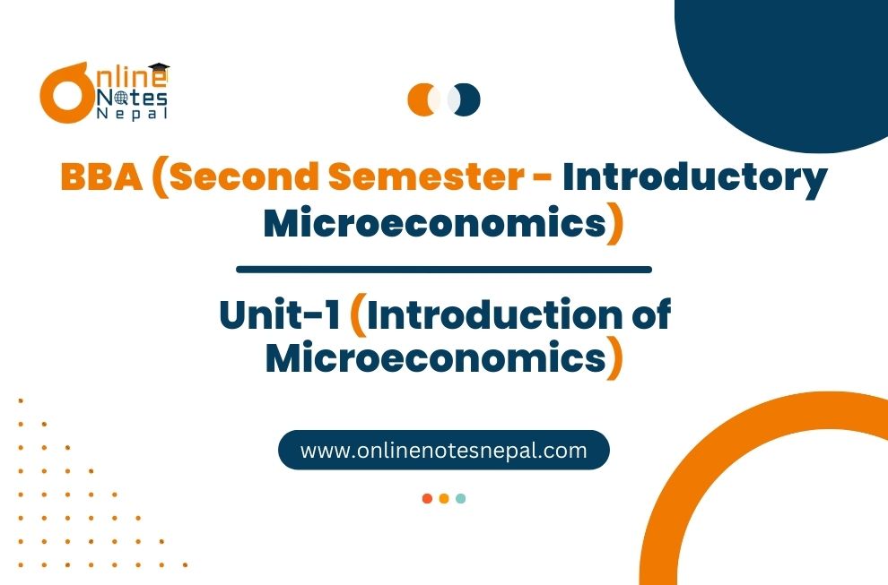 Unit 1: Introduction of Microeconomics - Introductory Microeconomics | Second Semester Photo